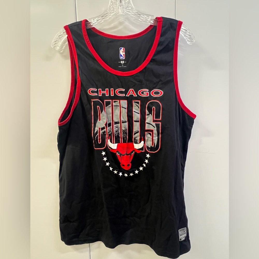 Like New NBA Chicago Bulls Black and Red Jersey Tank Top